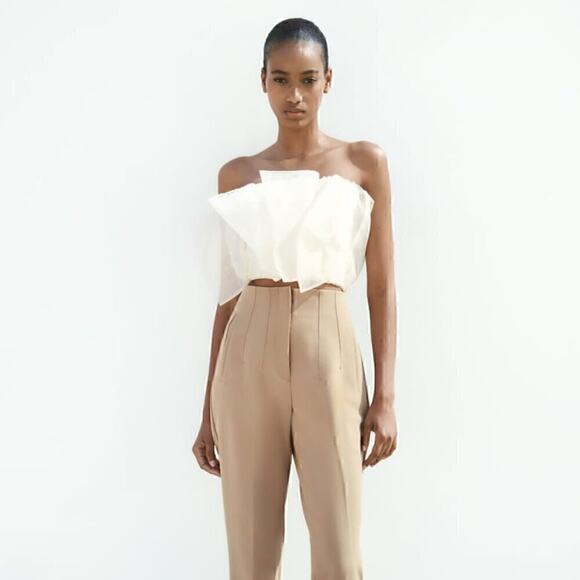 ZARA Strapless Crop Top NWT - Picture 9 of 12